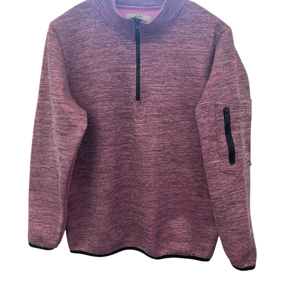 Jackson Hole Outerwear Pullover Fleece Jacket Women L Pink 1/4 Zip